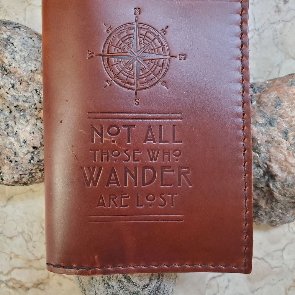 Portland leather passport holder